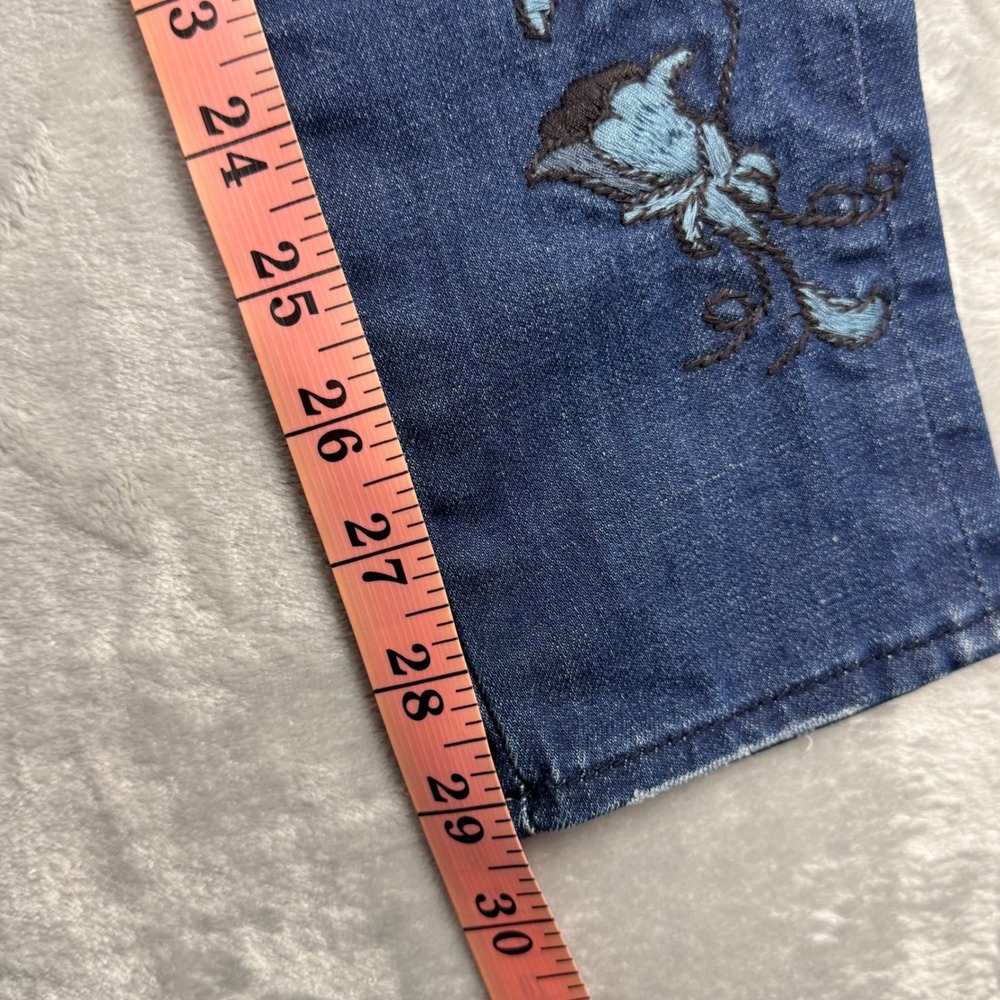 Driftwood Marilyn‎ Embroidered Blue Denim Jeans 24 - Picture 11 of 13